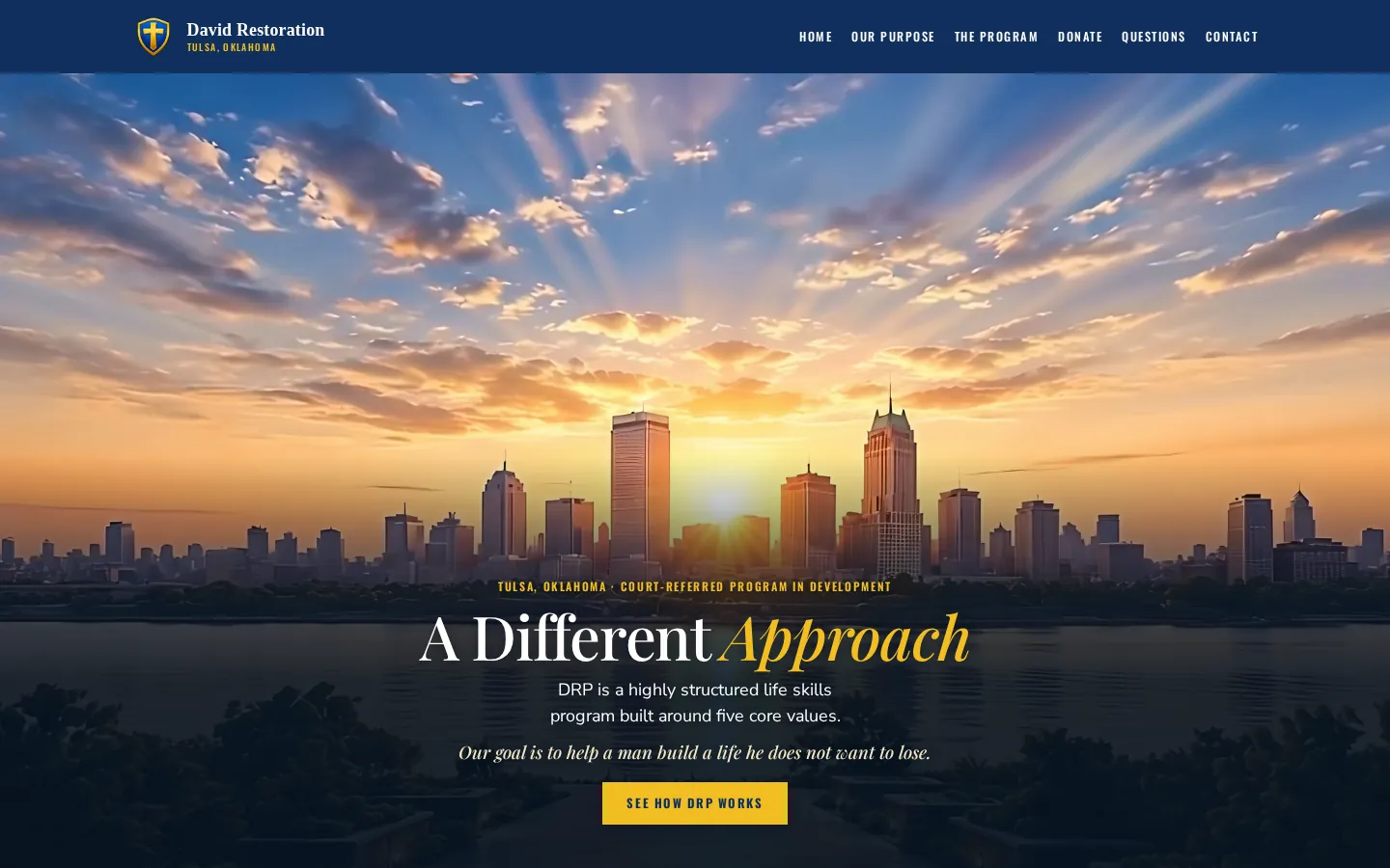 David Restoration Program website homepage